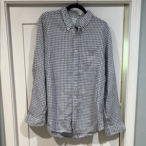 Brooks Brothers Black and White Checkered Men's Shirt